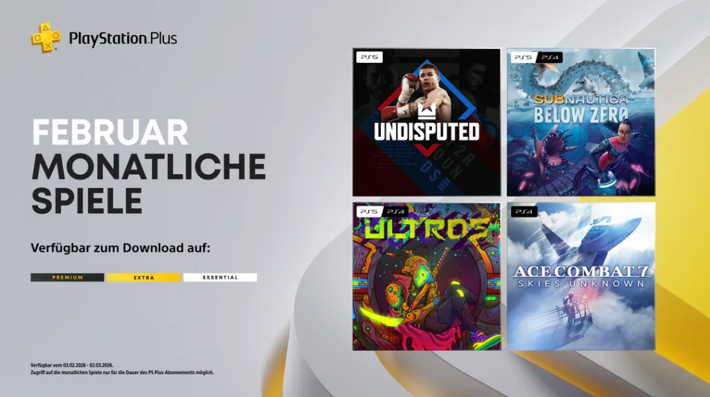 PlayStation Plus - Neuzugänge im Februar 2026